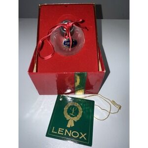 Vintage 1985 Lenox Christmas Crystal Clear Starlight Ornament With Box. K